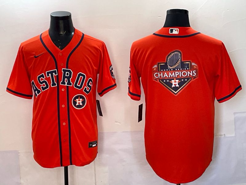 Men 2025 Houston Astros Blank Orange Nike MLB Jersey style 075->houston astros->MLB Jersey